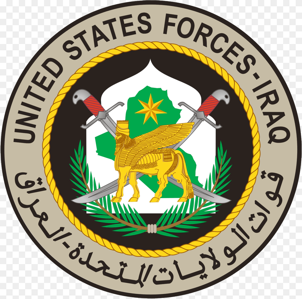 Usf I Logo Multi National Force Iraq, Badge, Emblem, Symbol, Animal Png