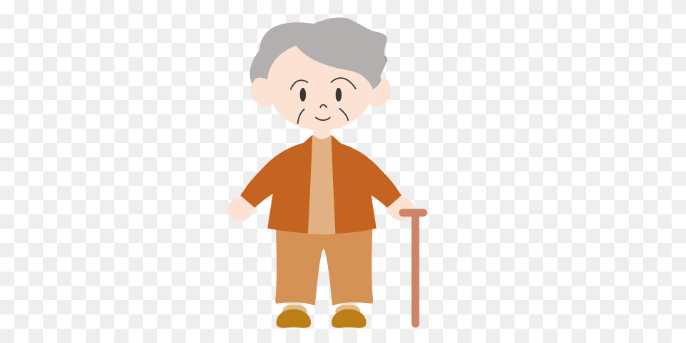 Using A Cane Granny Senior Citizen Illustration, Face, Head, Person, People Free Transparent Png