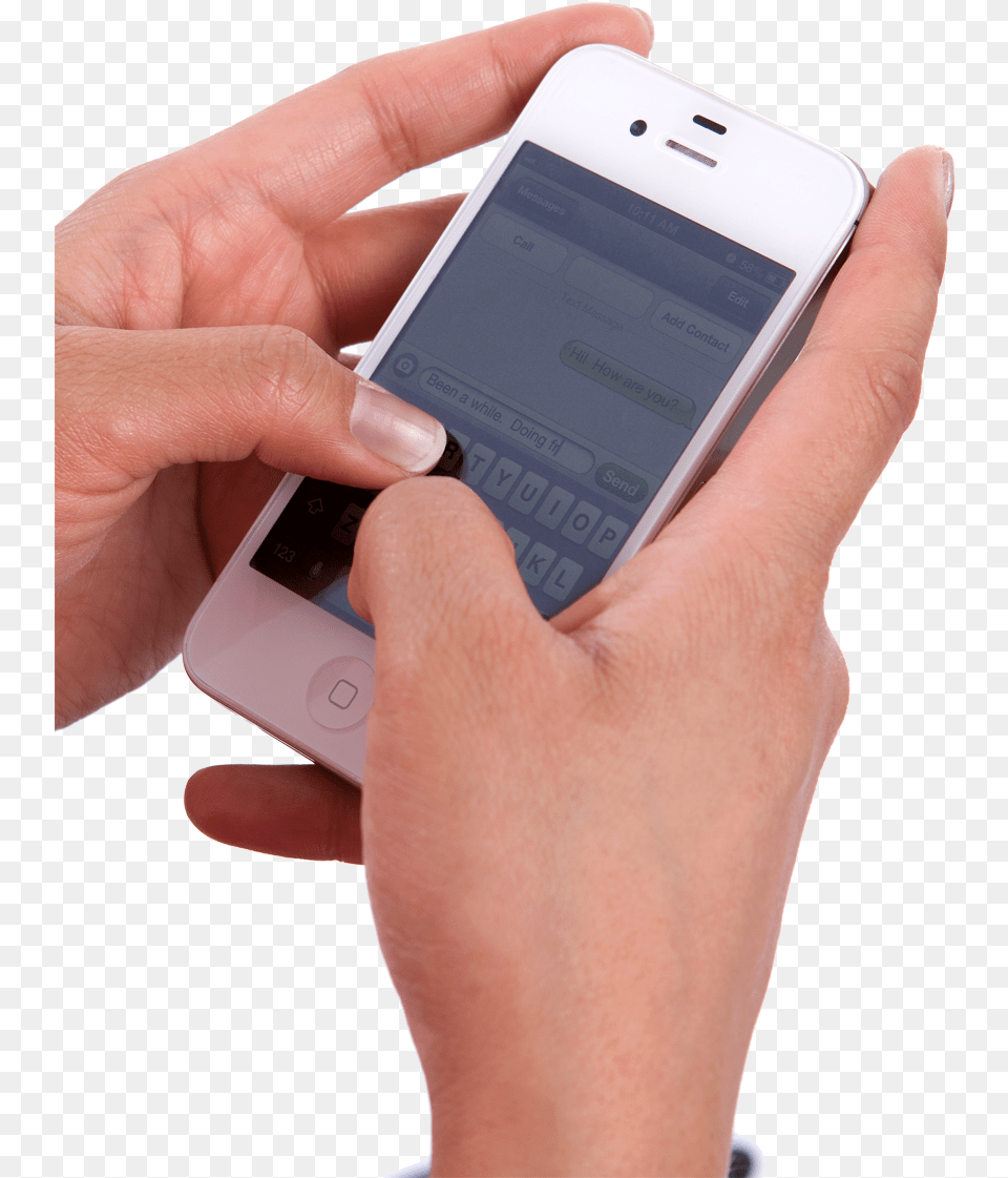 Using Phone, Electronics, Mobile Phone, Iphone, Texting Png