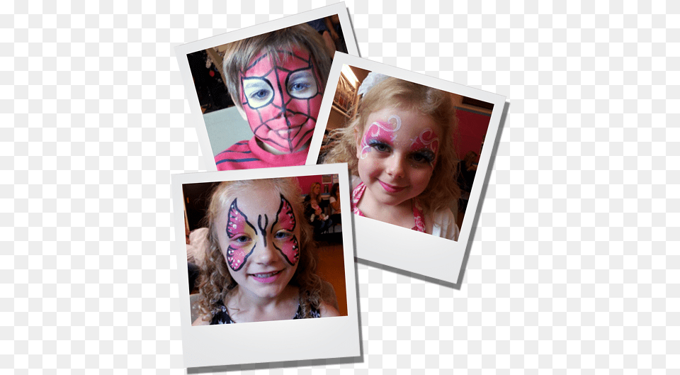 Using Professional Face Paints They Can Sit At The Collage, Art, Portrait, Photography, Person Free Png Download
