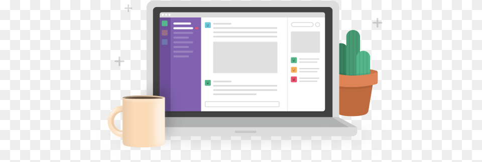 Using Slack Slack, Computer, Cup, Electronics, Pc Free Transparent Png