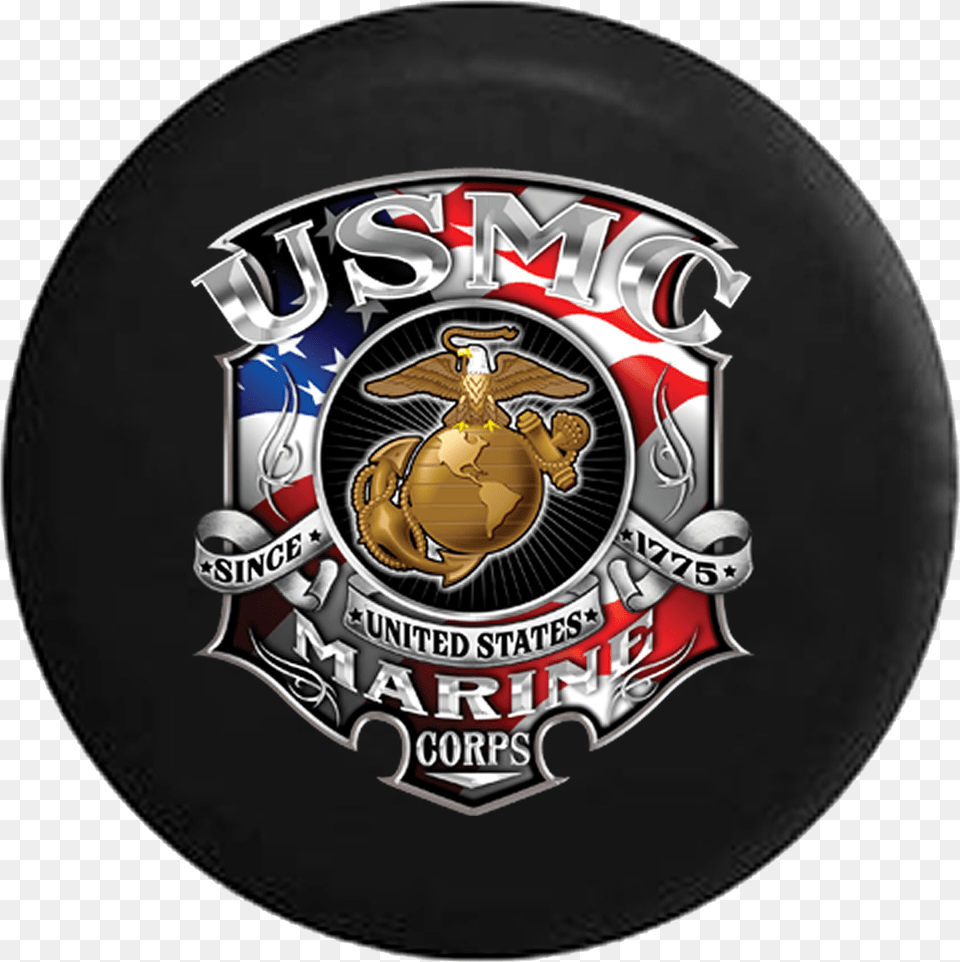 Usmc Marine Corp Since 1775 American Flag Eagle Jeep Dickies T Shirt Design, Rink, Hockey, Ice Hockey, Ice Hockey Puck Png