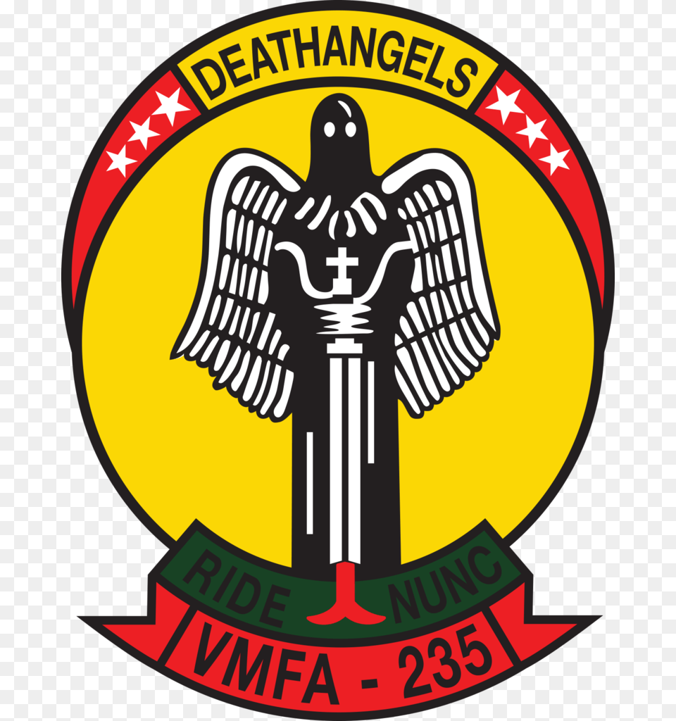 Usmc Vmfa 235 Death Angel Sticker Death Angel Leathernecks, Emblem, Symbol, Logo, Badge Free Png Download