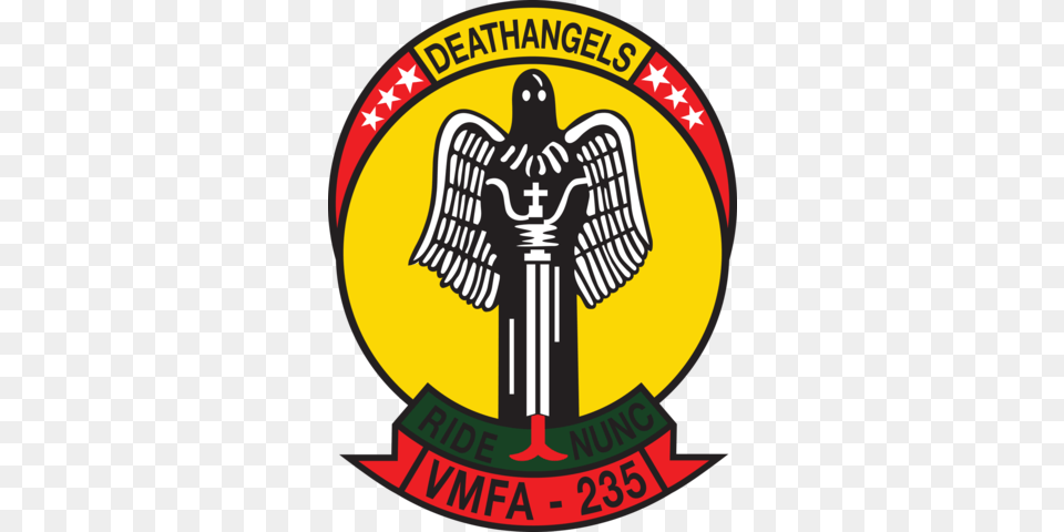 Usmc Vmfa Death Angel Sticker Military Law Enforcement, Emblem, Symbol, Logo, Badge Free Transparent Png