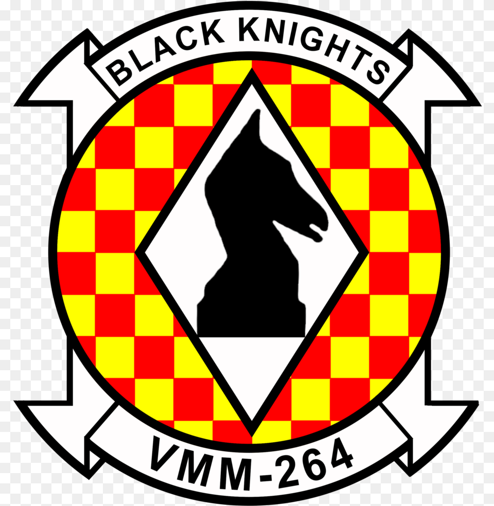 Usmc Vmm 264 Black Knights Sticker Vmm 264 Rein, Emblem, Symbol, Logo, Adult Free Transparent Png