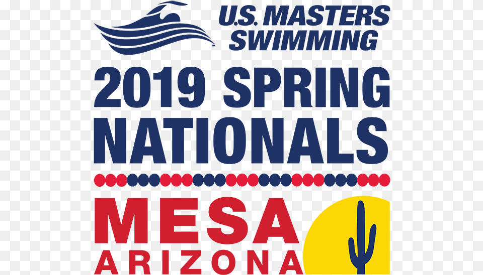 Usms 2019 Spring Nationals Mesa Arizona Color Logo Nationals Swimming Logo 2019, Advertisement, Poster, Text, Banner Png