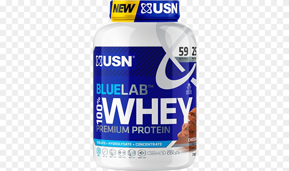 Usn Blue Lab Whey Protein, Can, Tin Free Png
