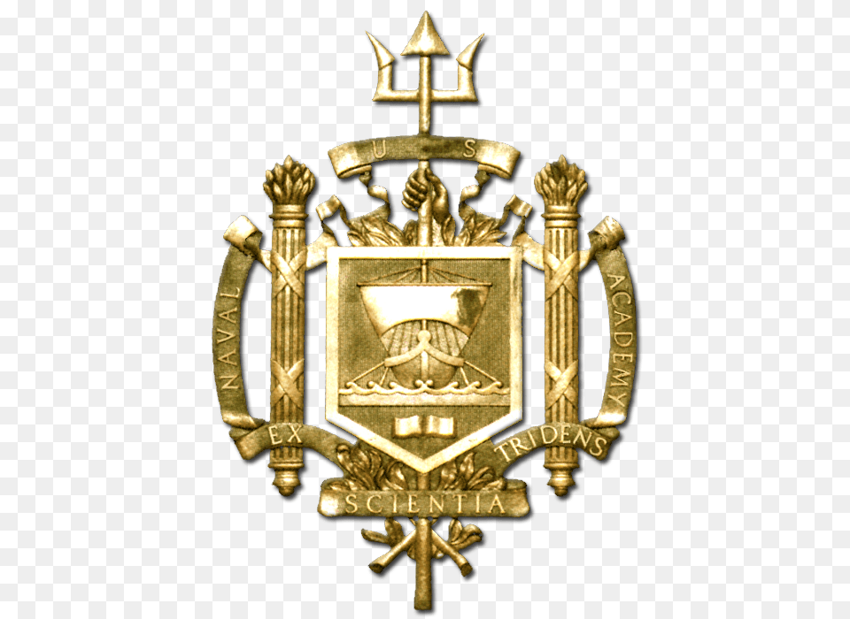 Usna Gold Seal United States Naval Academy, Badge, Logo, Symbol, Emblem Free Png Download