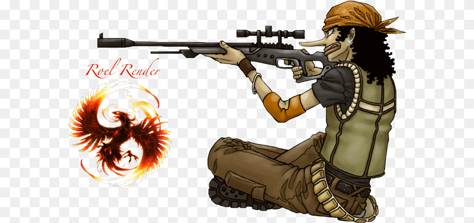 Usopp Uses A Gun, Weapon, Rifle, Firearm, Book Free Png Download