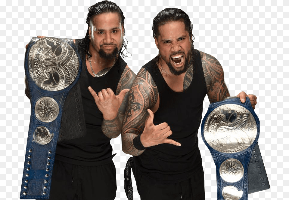 Usos Smackdown Tag Team Champions, Tattoo, Skin, Person, Man Free Png Download