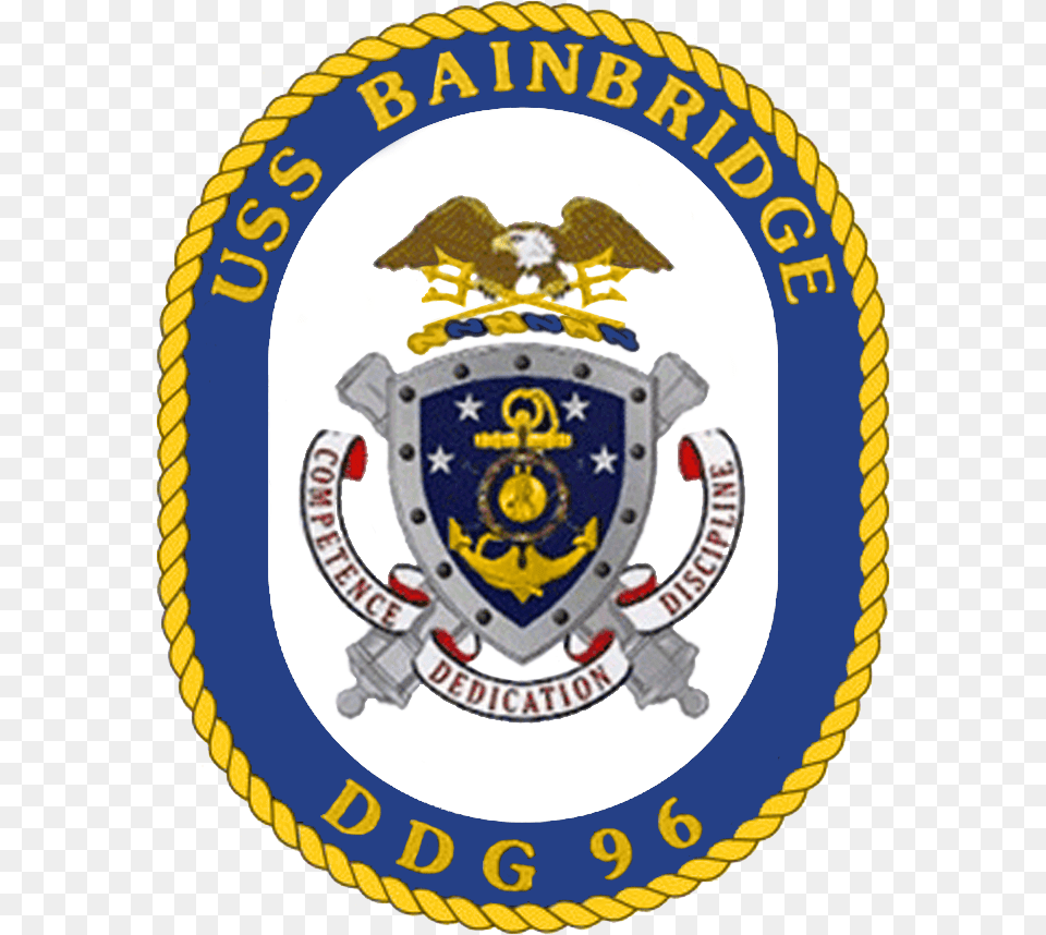 Uss Bainbridge Ddg 96 Crest Uss San Diego Lpd, Badge, Logo, Symbol, Emblem Free Png Download