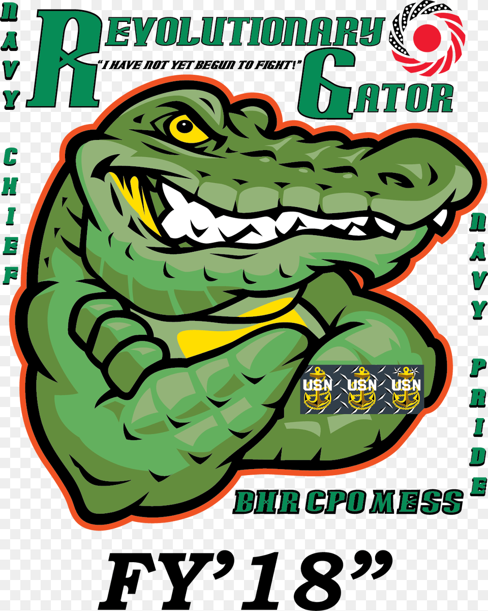 Uss Bhr Revolution Gator Gator Mascot, Advertisement, Animal, Crocodile, Poster Free Transparent Png