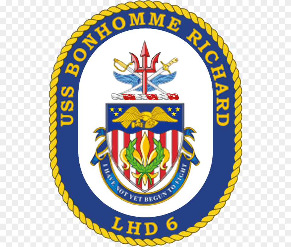 Uss Bonhomme Richard Crest Uss Bonhomme Richard Emblem, Badge, Logo, Symbol, Can Free Transparent Png