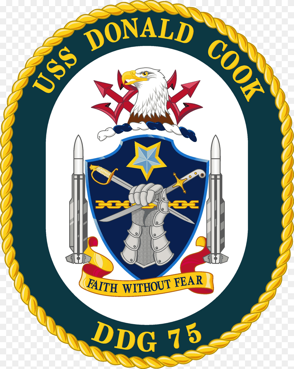 Uss Donald Cook Ddg 75 Crest, Badge, Logo, Symbol Free Transparent Png