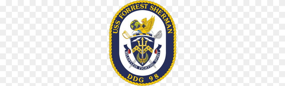 Uss Forrest Sherman Ddg Crest, Badge, Emblem, Logo, Symbol Free Png