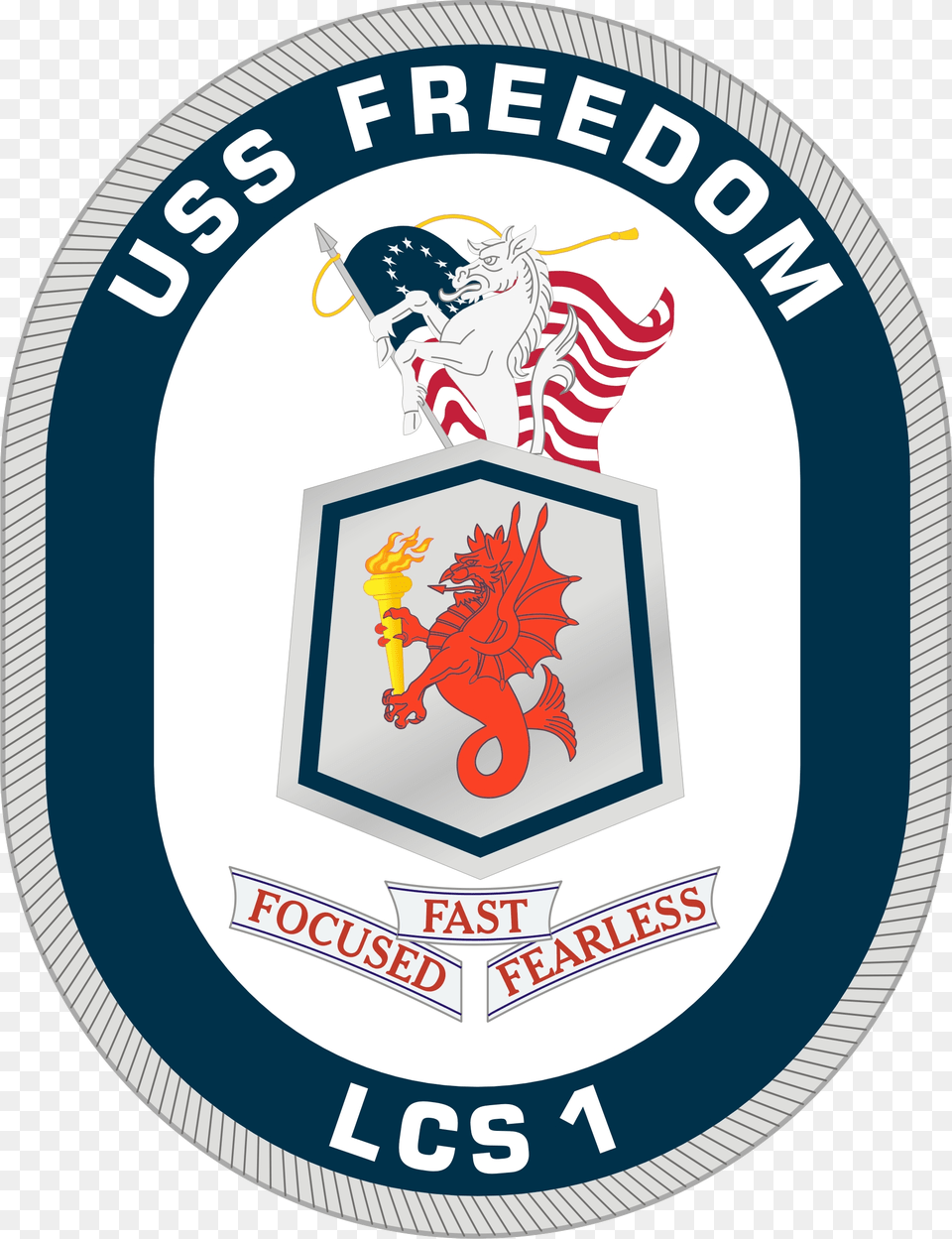 Uss Freedom Lcs1 Crest Us Navy Lcs 7 Ship Emblem, Logo, Symbol, Badge Free Png