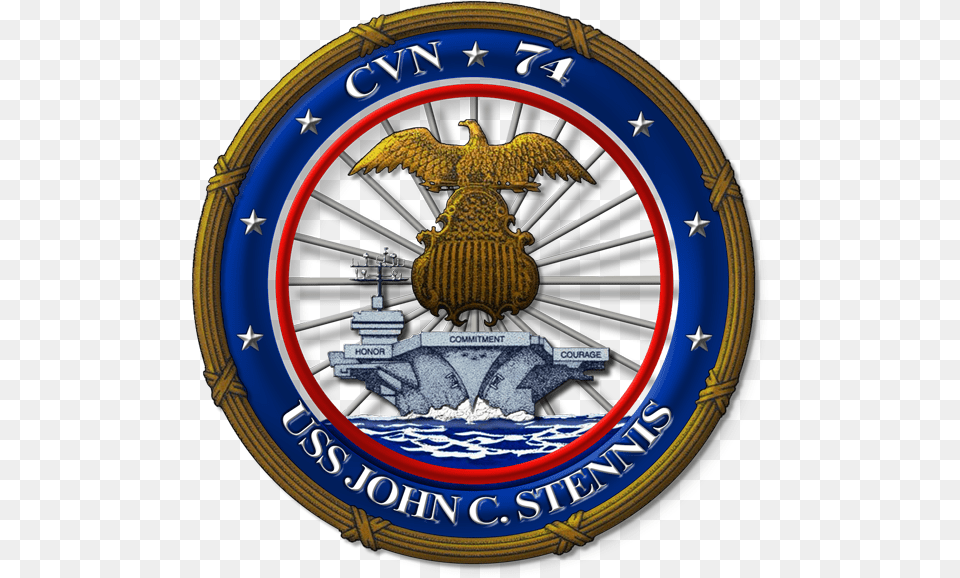 Uss John C Uss John C Stennis Logo, Badge, Emblem, Symbol, Machine Free Png