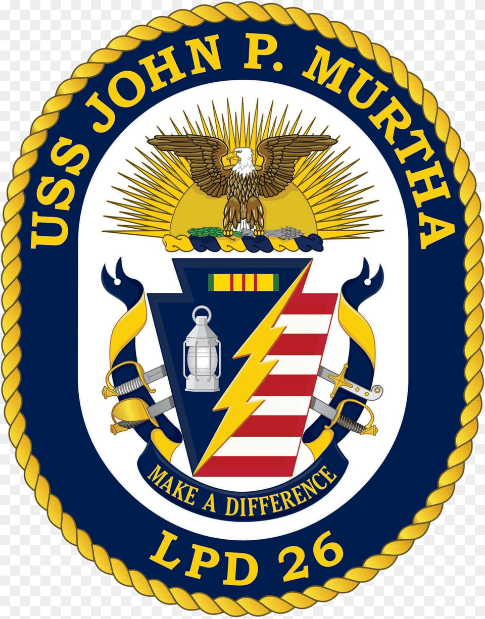 Uss John P Murtha Crest, Badge, Emblem, Logo, Symbol Free Transparent Png