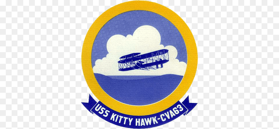 Uss Kitty Hawk Emblem 1961 Uss Kitty Hawk Logo, Sticker, Aircraft, Airplane, Transportation Png