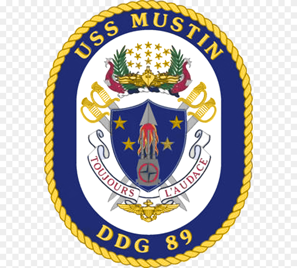 Uss Mustin Ddg 89 Crest Uss Kidd Ddg 100 Crest, Badge, Logo, Symbol, Emblem Free Png