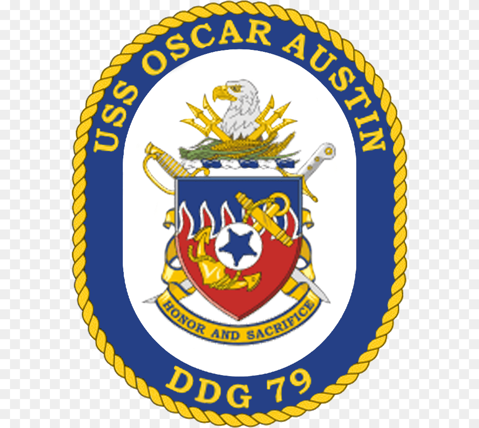 Uss Oscar Austin Ddg 79 Crest Uss Forrest Sherman Crest, Badge, Logo, Symbol, Emblem Free Png Download