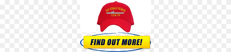 Uss Ronald Reagan Embroidered Baseball Cap Red Routes, Baseball Cap, Clothing, Hat, Dynamite Free Png Download
