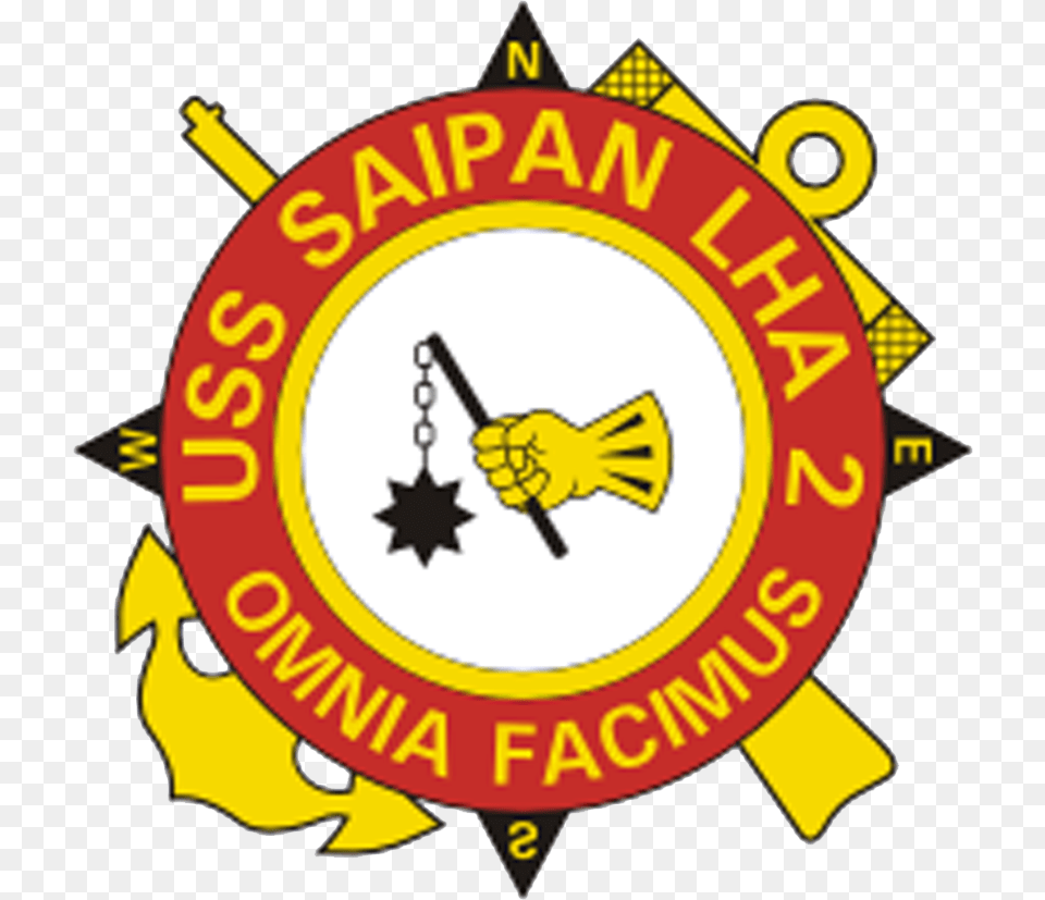 Uss Saipan Coa Uss Saipan Logo, Badge, Symbol Free Transparent Png