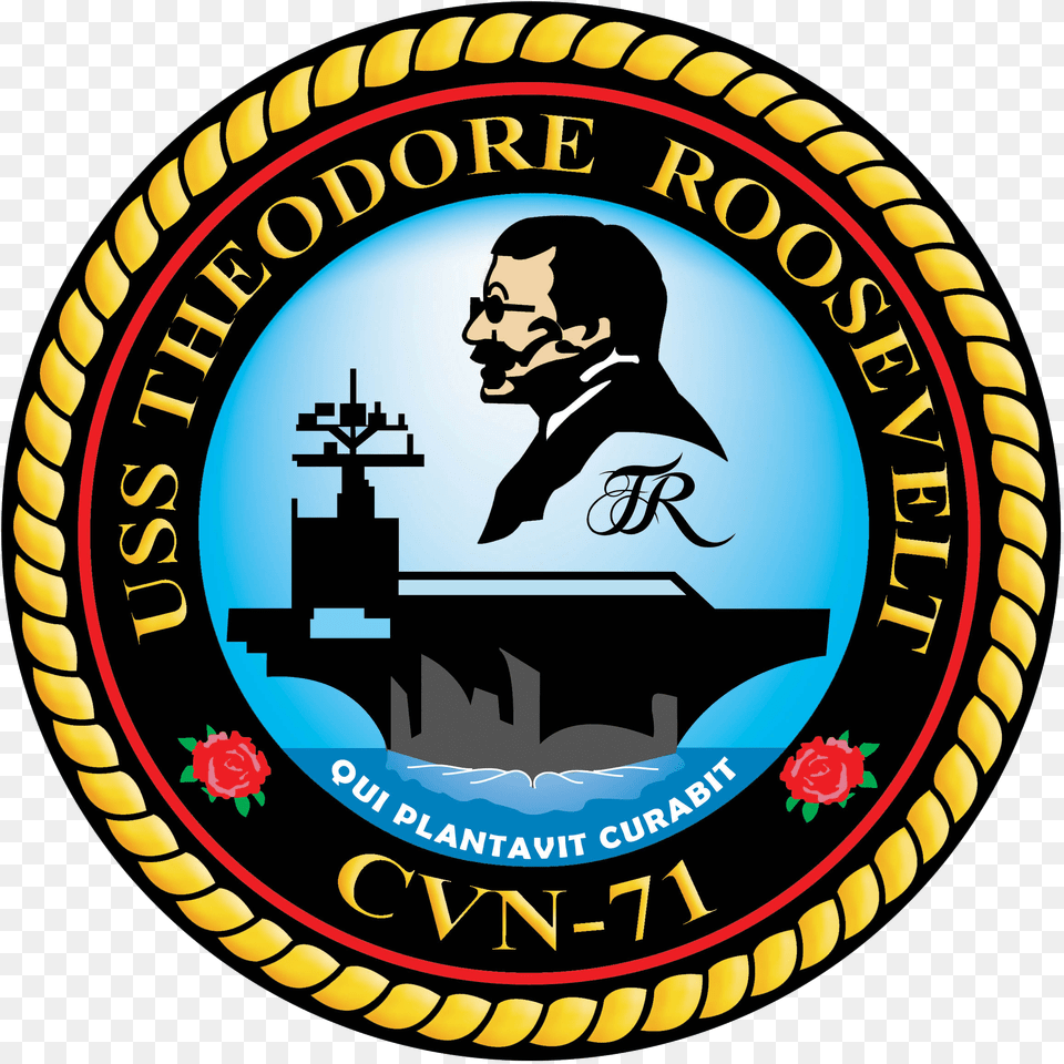 Uss Theodore Roosevelt Logo, Symbol, Badge, Male, Man Png
