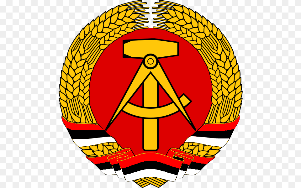 Ussa Coat Of Arms East Germany Logo, Symbol, Emblem, Badge, Plant Free Transparent Png
