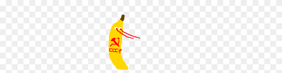 Ussr Banana With Laser Eyes Drawing, Food, Fruit, Plant, Produce Png Image