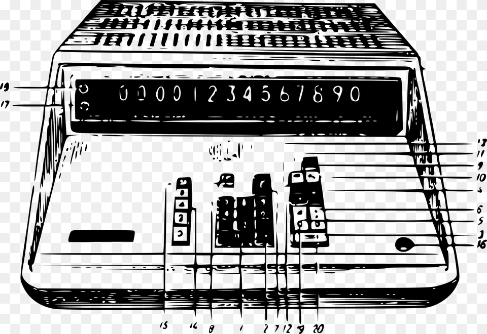 Ussr Calculator Clip Arts Calculadora Antigua Vector, Gray Free Png Download