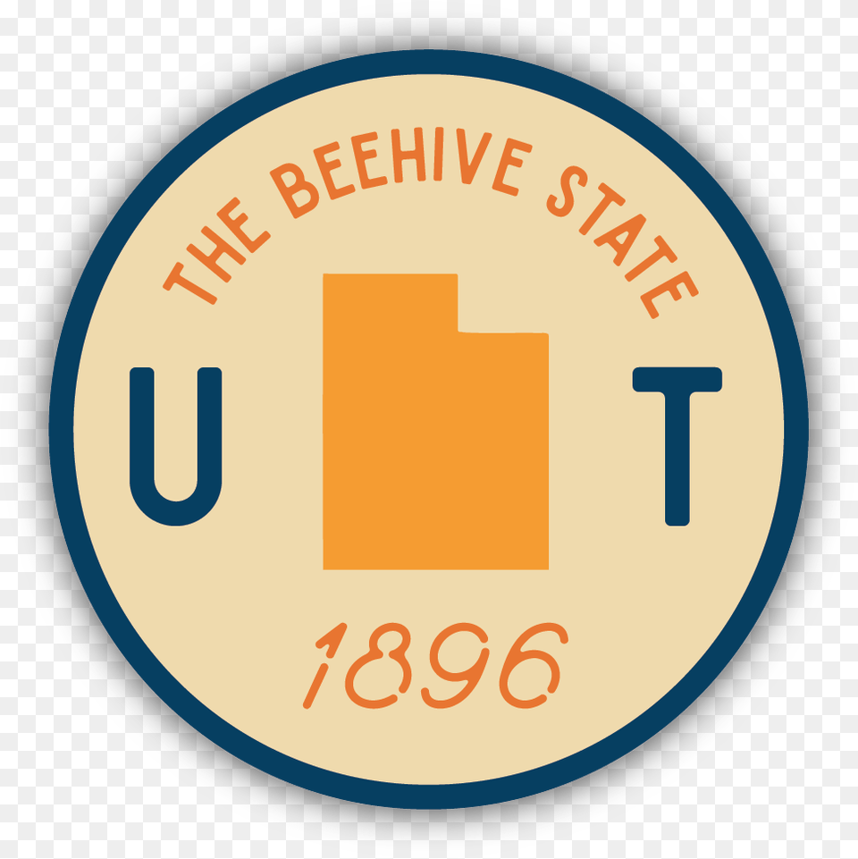 Utah Circle Crest Sticker Perfect, Logo, Disk, Text Free Png