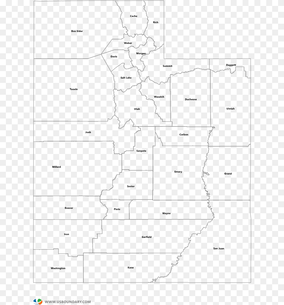 Utah Counties Outline Map Utah Congressional Districts, Chart, Plot, Atlas, Diagram Png Image