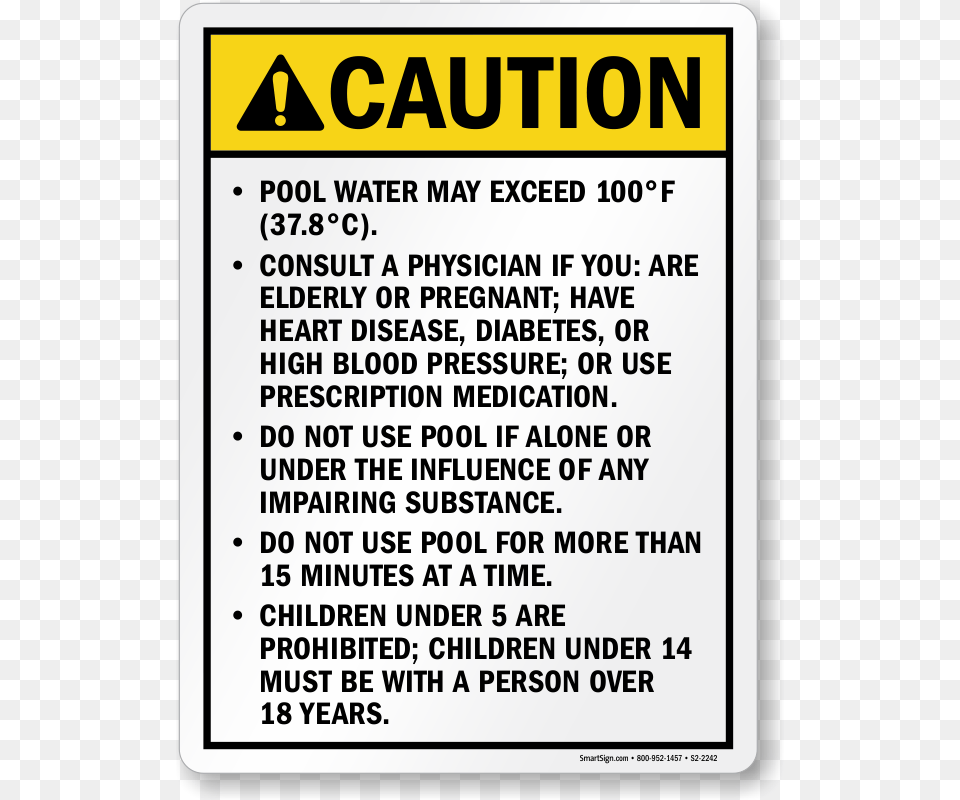 Utah Geothermal Pool Sign Smartsign Double Hearing Protection Required In This, Advertisement, Poster, Text, Page Png Image