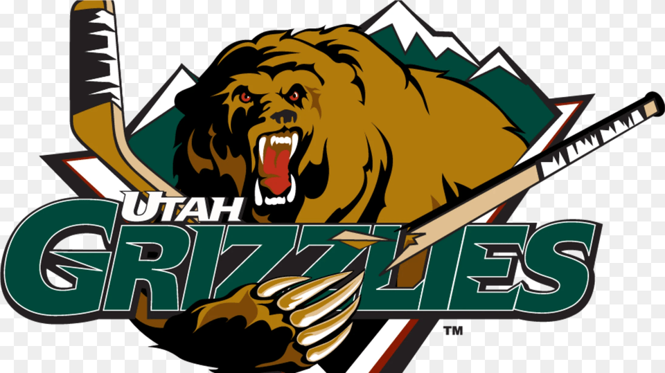 Utah Grizzlies Announce Affiliation With Colorado Avalanche Utah Grizzlies Logo, Animal, Lion, Mammal, Wildlife Free Png Download