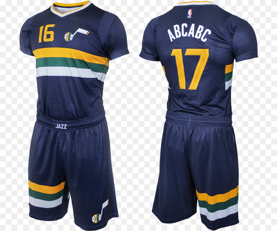 Utah Jazz Home Jersey, Clothing, Shirt, Shorts, Adult Png Image