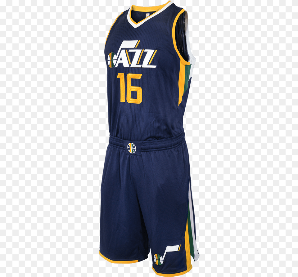 Utah Jazz Home Jersey, Clothing, Shirt, Shorts, Person Free Transparent Png