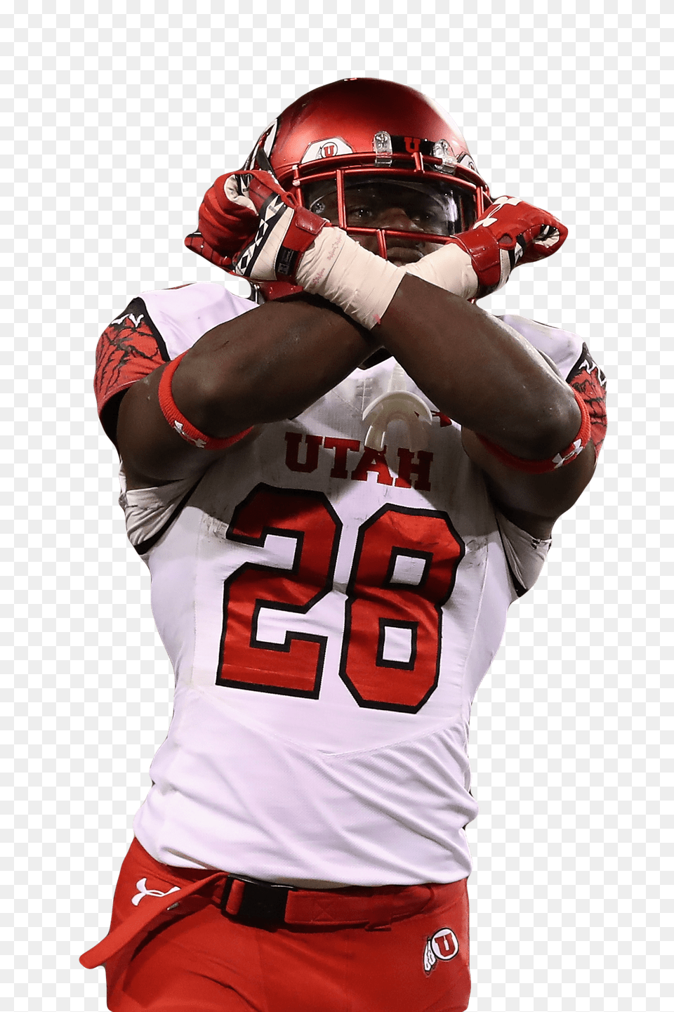 Utah Player 28 Joe Williams, Helmet, Sport, American Football, Playing American Football Png