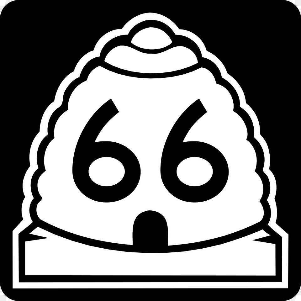 Utah Route 66 Sign Clipart, Stencil, Clothing, Hardhat, Helmet Png Image