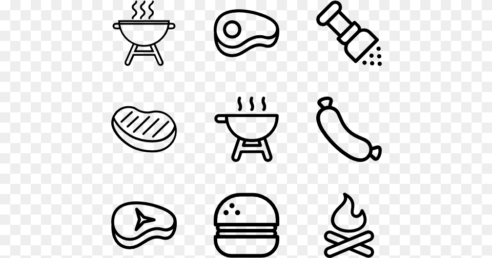 Utensils Icon Background, Gray Free Transparent Png