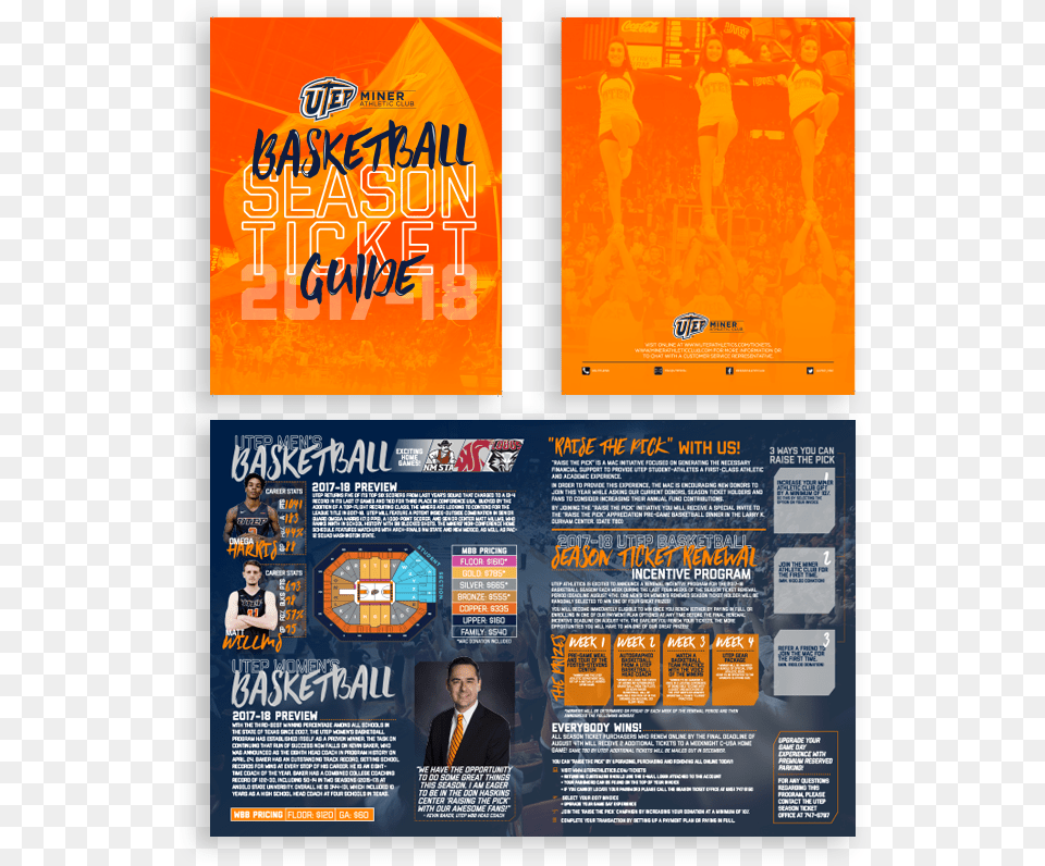 Utep Basketball Season Ticket Brochure, Advertisement, Poster, Person, Adult Free Transparent Png