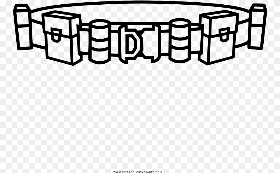 Utility Belt Coloring, Gray Png Image