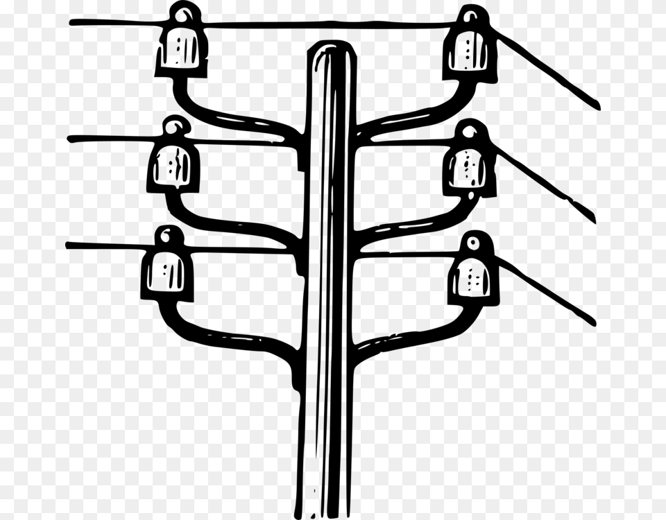 Utility Pole Electricity Overhead Power Line Electric Power, Gray Png Image