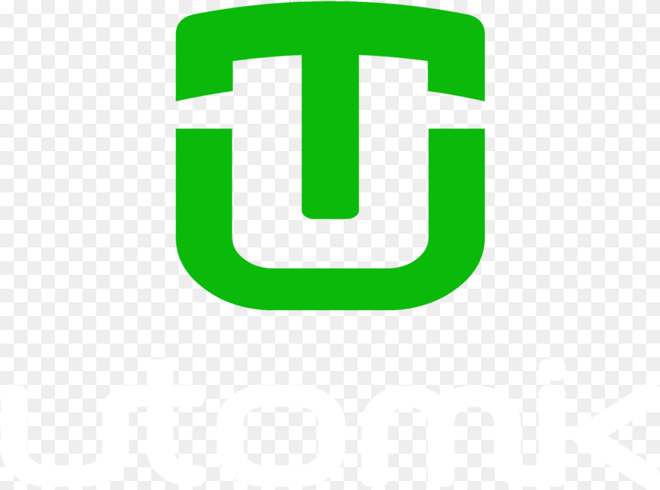 Utomik Logo Square White, Green Free Png