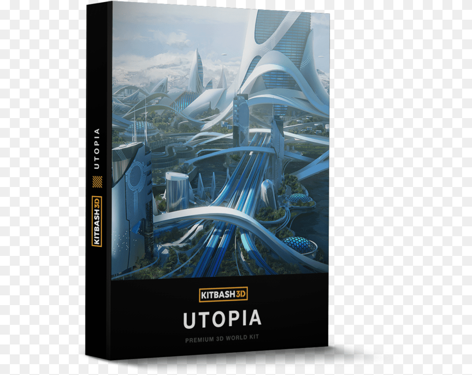 Utopiasrcset Data Utopia Futuristic City Concept Art, Metropolis, Urban, Road, Advertisement Free Png