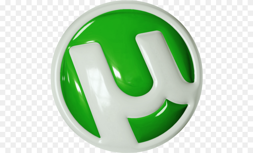 Utorrent Glossy Icon Torrent, Symbol, Plate, Text, Logo Free Transparent Png