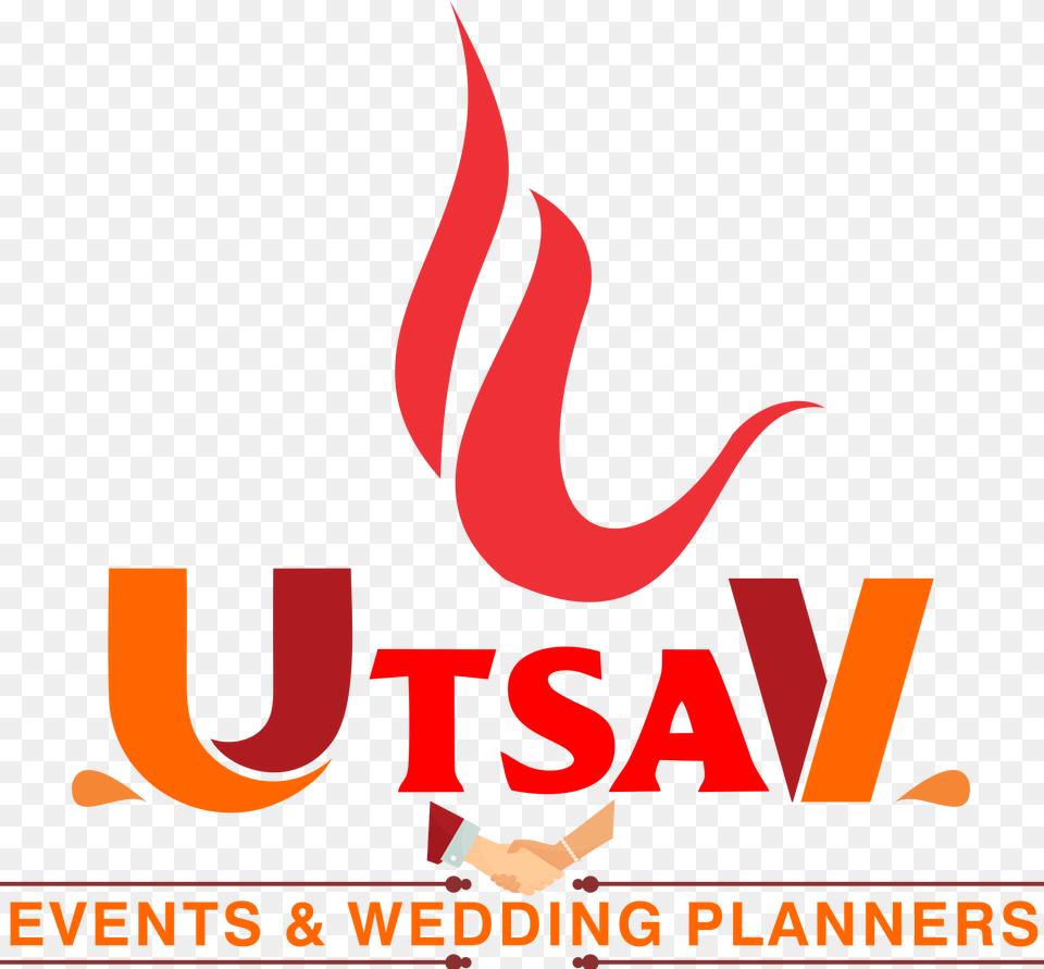Utsav Events And Wedding Planners Utsav Name Logo, Fire, Flame, Advertisement, Poster Free Transparent Png