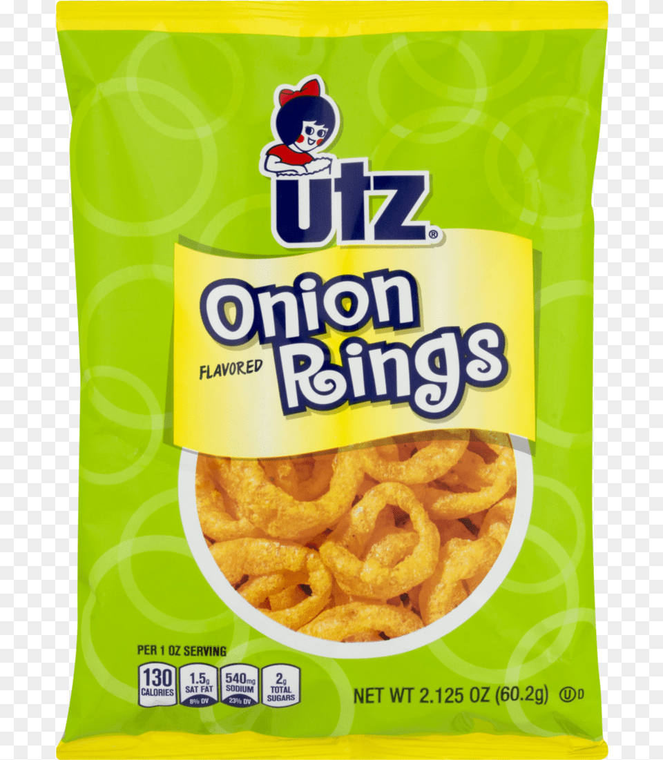 Utz Onion Rings Utz Quality Foods, Food, Snack, Baby, Person Png Image