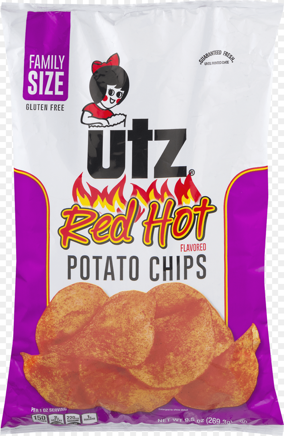 Utz Red Hot Chips, Bread, Food, Baby, Person Png Image
