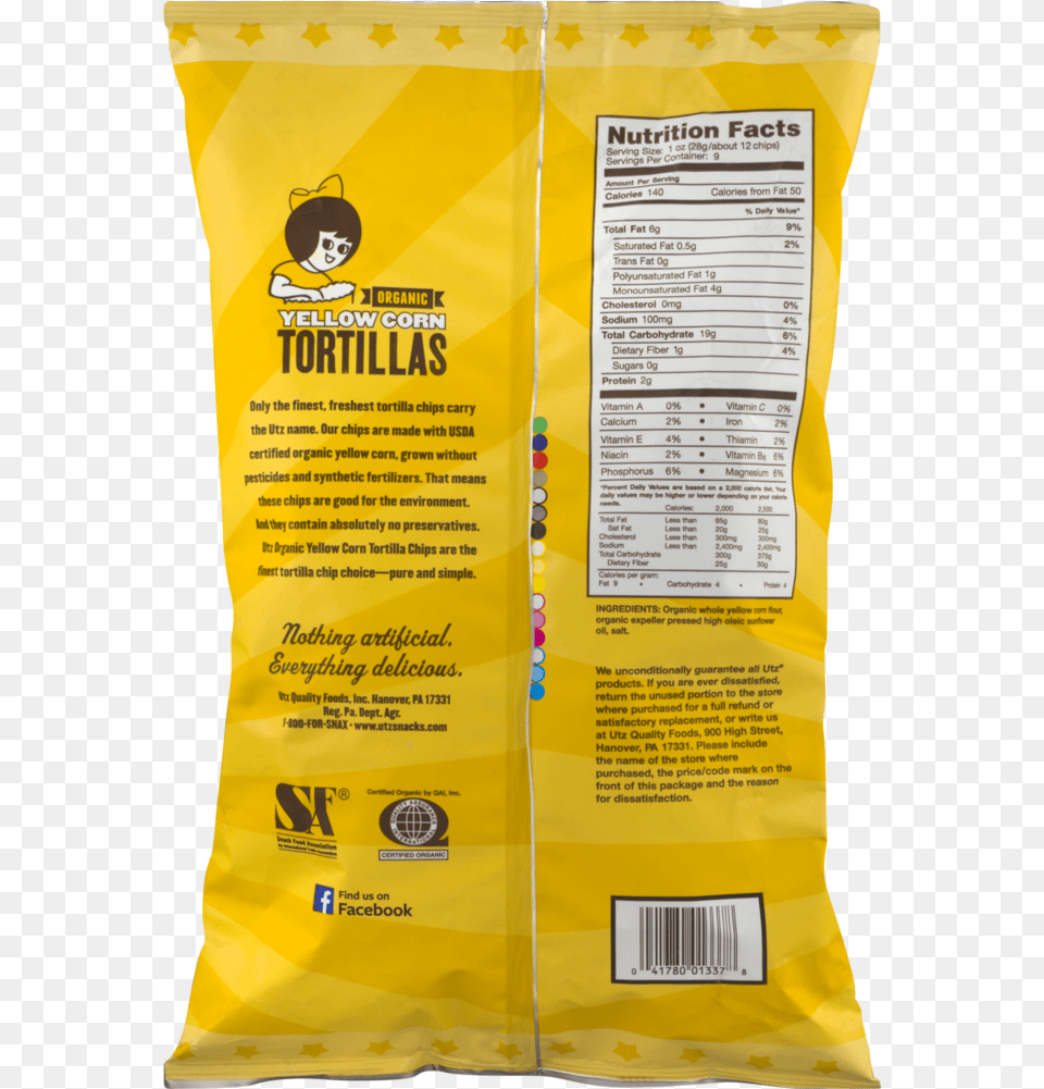 Utz Tortillas Organic Yellow Corn Packaging And Labeling, Powder, Baby, Person, Face Free Transparent Png